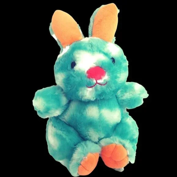 Animal Adventure Easter Bunny Rabbit 13" Blue White Tie-dye Easter Spring 2018 - Picture 1 of 8